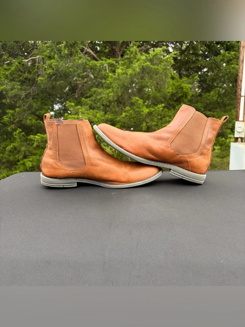 ROAN by BED/STU Cyan Leather Chelsea Strap Boots Sz 11.5